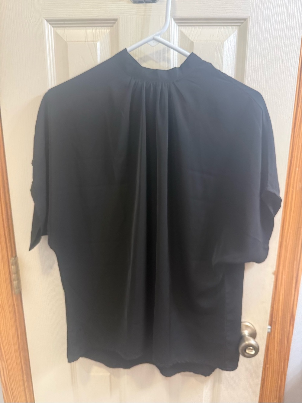 Classic Black Women's Short-Sleeve Blouse